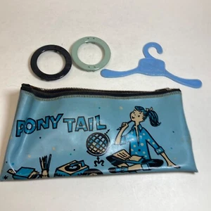 Barbie Vintage Ponytail Pencil Case 1960s as is Blue Beige 8.5 inches Mattel - Picture 1 of 9