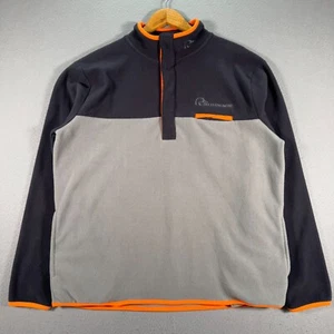 Ducks Unlimited Snap Fleece Jacket Men Large Gray Orange Hunting Comfort Outdoor - Picture 1 of 11