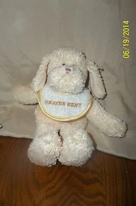 Babero de felpa Baby Boyds Sonajero Perro Heaven Sent 8" - Imagen 1 de 4