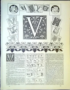 Antigua Grabado De Prensa - La Carta - V - Imagen 1 de 1