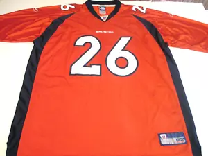 Camiseta deportiva para hombre Reebok Denver Broncos #26 Clinton Portis 2XL NFL equipo de campo - Imagen 1 de 11