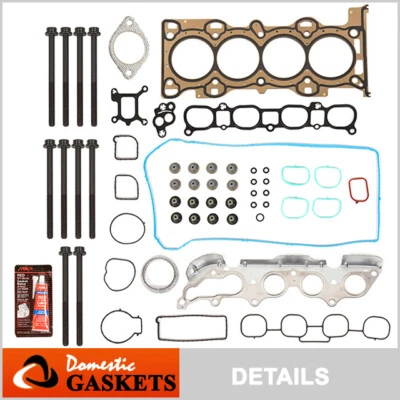 Fits 06-13 Mazda 3 5 6 2.3L MX-5 Miata 2.0 DOHC Head Gasket andBolts Set MZR LFD - Image 1 of 4