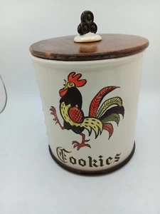 Vntg Metlox Poppy Trail Rooster Cookie Jar READ - Picture 1 of 5