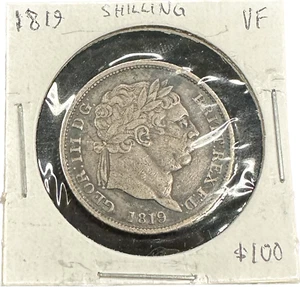 Great Britain Shilling 1819 VF Silver Coin - Picture 1 of 2