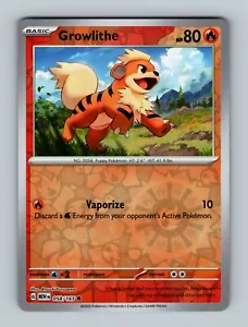 Pokemon 151 Growlithe 058/165 Reverse Holo Rare NM - Picture 1 of 2