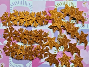 Filzformen zum Basteln Dekoration Glitzerfilz 30 Stück - Bild 1 von 1