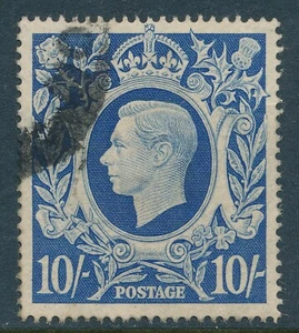 GB 1939-1948 10/- ULTRAMARINE USED SG478b our ref B2 - Bild 1 von 2