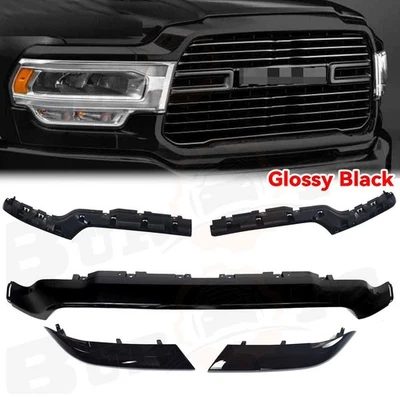Ram 2500 3500 4500 2019-2024 negro diamante parrilla superior delantera moldura Foto 1 de 4