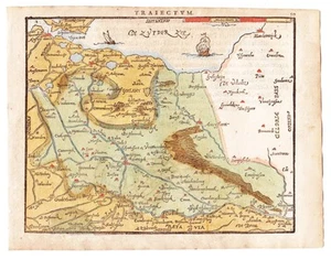 Utrecht Amersfoort Woerden Holanda mapa mapa madera Heyns Ortelius 1598 - Imagen 1 de 1