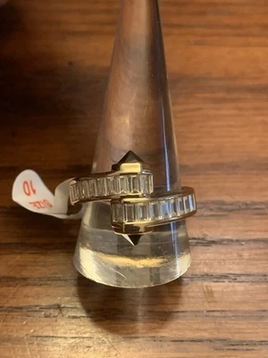 Bomb Party Untamed Ring Size 10 RG48989 Coiled Intentions Black Onyx CZ On Gold - Image 1 of 4