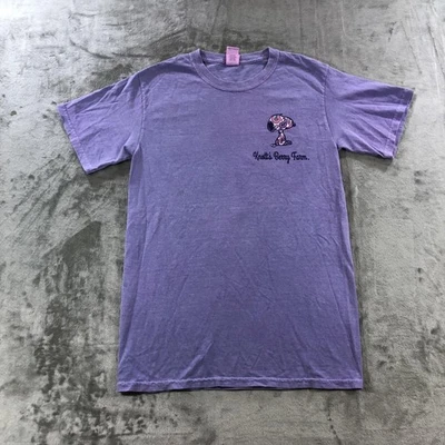 Camisa Knott's Berry Farm Snoopy Para Hombres Pequeña Púrpura Paisley Cacahuetes Gráfico Foto 1 de 4