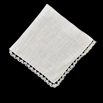 Pañuelo de boda reliquia tatuado a mano vintage de encaje novia casa de campo delicado Foto 1 de 4