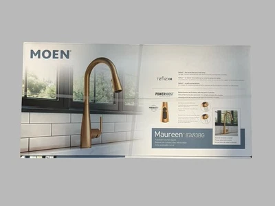 Grifo de cocina MOEN Maureen 87493BG dorado cepillado 1 mango arco alto abatible Foto 1 de 2