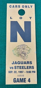 Pass parcheggio vintage Jacksonville Jaguar 1997 vs Steelers - Foto 1 di 3