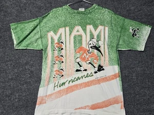 Camisa DE COLECCIÓN Miami Hurricanes Magic Johnson Para Hombre Grande EE. UU. 90 Años AOP Rara - Imagen 1 de 9