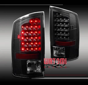 FOR 02-06 RAM 1500/03+ 2500/3500 LED TAIL BRAKE LIGHTS LAMPS BLACK LEFT+RIGHT - Picture 1 of 4