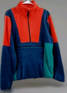 ASOS 4505 Ski Fleece Jacket Men's Small Colorblock Retro Y2K Snowcore Pullover - Picture 1 of 10