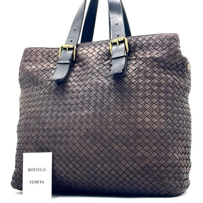 Auténtico bolso de mano Bottega Veneta Intrecciato para hombre cuero marrón Italia Foto 1 de 4