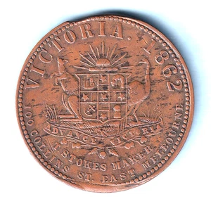 Australia Token. Murray & Christie - 1d. Castlemaine Vic..  aVF - Bild 1 von 2