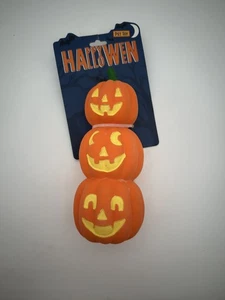 Juguete de goma para perro chirriante para Halloween - Jack-O-Lanterns - NUEVO con etiquetas - Imagen 1 de 3
