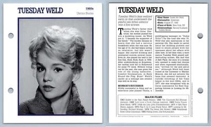Tuesday Weld - 1960's Atlas Editions Movie Star Card - Picture 1 of 1