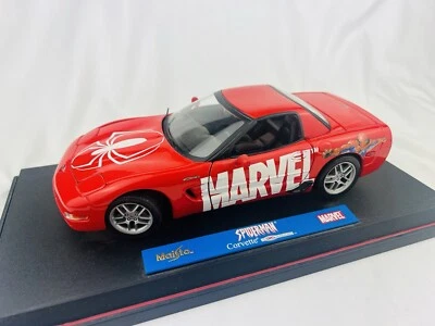 Maisto Marvel Die-Cast Spider-Man Corvette Z06 1:18 2003 with a Stand - Image 1 of 4