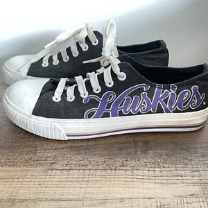 FOCO Washington Huskies NCAA Womens Glitter Low Top Canvas Shoes Size 9 - Picture 1 of 6