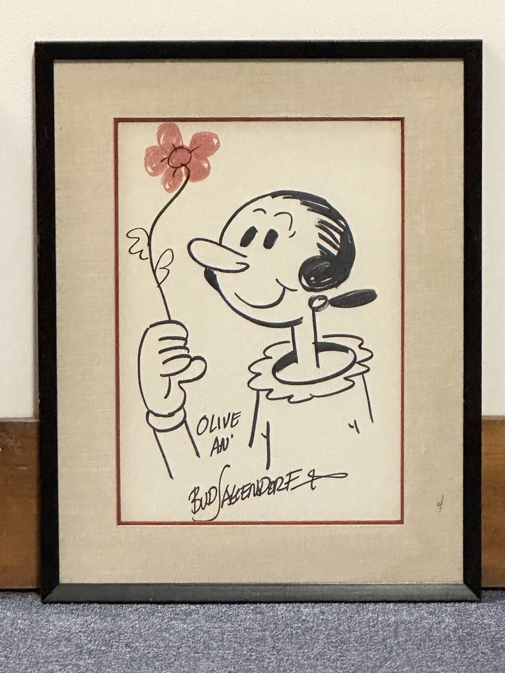コミック「ポパイ」原作者Bud Sagendorfさんのサイン 1967年　原画 コミック「ポパイ」原作者Bud Sagendorfさんのサイン 1967年 原画