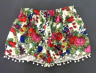 Tobi Floral 100% Polyester Loose Fit Elastic Waist Wide Leg Lightweight Shorts L - Изображение 1 из 4