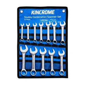 Kincrome 12 Piece Metric Stubby Combination Spanner Set 8-19mm K3039 - Picture 1 of 5