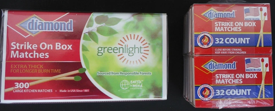 Safety Strike-on-Box Wooden Matches for Candles Camping, Select: Small or Large - Image 1 of 1