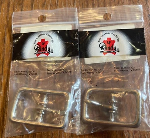 2 NOS Vintage Tandy Leather Factory 5/8” Nickel Strap Buckles #1510-00 - Picture 1 of 3