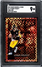 2022 Rookies & Stars TH-19 Kenny Pickett (RC) Thrillers Red Plaid Prizm SGC 9