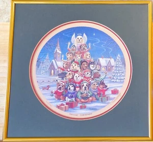 RARE! RANDAL SPANGLER "CANINE CHRISTMAS" Signed Numbered Matted Print 119/700 - Picture 1 of 5