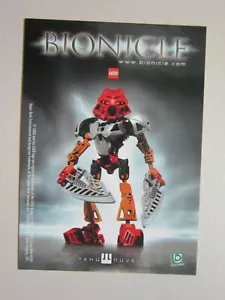 LEGO BIONICLE TAHU NUVA TARJETA COLECCIONABLE CUBIERTA SUPERIOR 2002 ROJO RARO CASI COMO NUEVO - Imagen 1 de 2