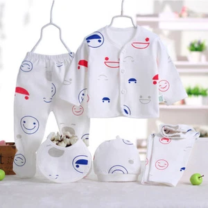5pcs/set Unisex Newborn Baby Clothes Romper Top Pyjama Shirt Outfit 0-3 Months - Picture 1 of 20