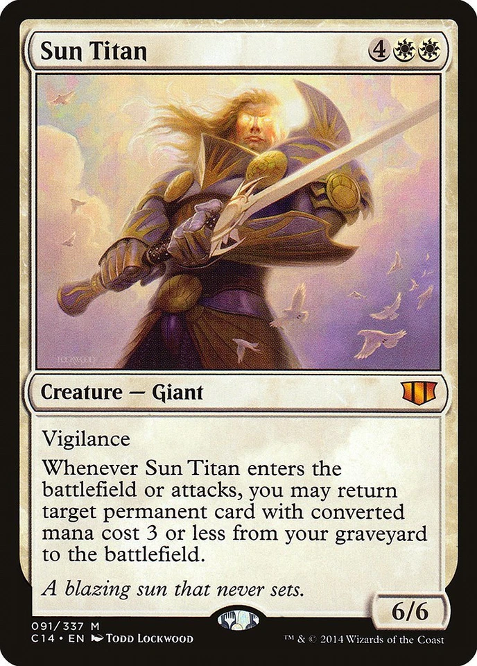 Sun Titan Commander 2014 NM White Mythic Rare MAGIC GATHERING CARD ABUGames - Image 1 of 1
