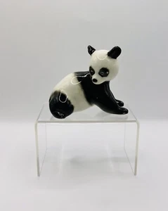 Lomonosov Porcelain Panda Bear 4" x 3 1/4" Figurine Made  In Russia EUC - Picture 1 of 9
