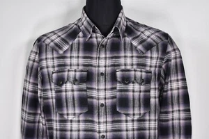 LEVI'S 'Black is Back' Special Edit Cotton & Linen Check Shirt Men's size L - Picture 1 of 9
