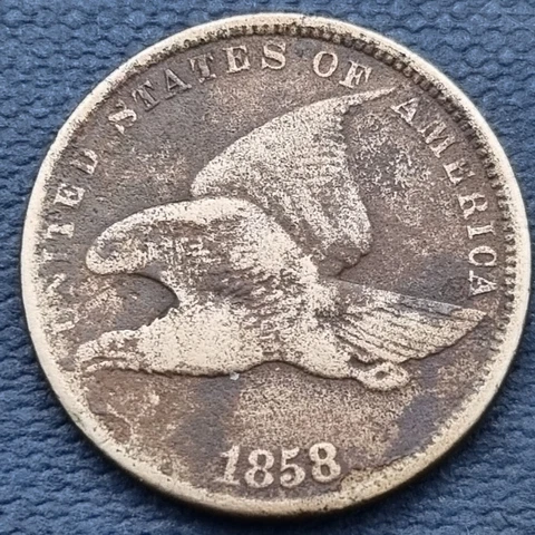 1858 Flying Eagle Cent 1c Circulated #56207 Cover