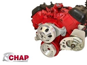 Bomba de agua corta Big Block Chevy soporte de dirección asistida Saginaw SWP 427 454 BBC - Imagen 1 de 6