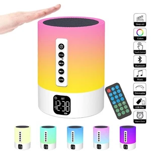 White Noise Bluetooth Speaker, Alarm Clock Bluetooth Speaker,Bedside Night Light - Picture 1 of 7