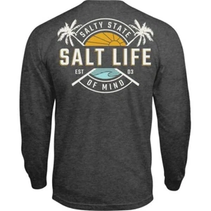 Salt Life Men's First Light Long Sleeve Graphic T-Shirt, Grey, Medium - Picture 1 of 5