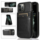 Étui portefeuille pour iPhone 15 14 13 12 11 Pro Max/Plus cartes cuir téléphone à rabat États-Unis