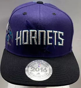 Charlotte Hornets NBA Draft Day Adidas Basketball SnapBack Hat Cap Purple NOS - Picture 1 of 7