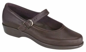 SAS Maria Dark Brown Mary Jane Shoes 8 N - Picture 1 of 4