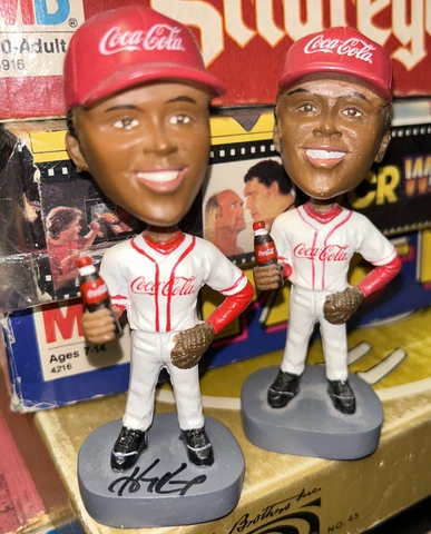Lot of 2 Hanley Ramirez Coca-Cola Mini Bobblehead dolls 1 autographed in person Cover