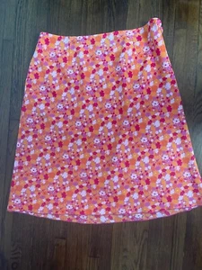 Y2K Express Blumenrock Gr. 13 14 XL Plus rosa orange  - Bild 1 von 5