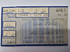 VTG 1994 Wrestlemania X (10) Ticket Stub MSG NY Bret "Hitman" Hart vs Yokozuna 