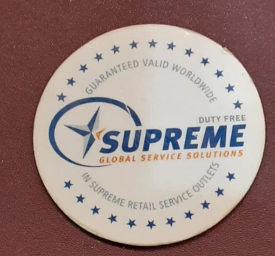SUPREME 10  Cents  Pog EFI/NAAFI/AAFES Very Fine Condition - Image 1 of 4